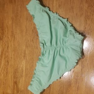 Victoria's Secret Ruffle Cheeky Bikini Bottom Florescent Green (M)